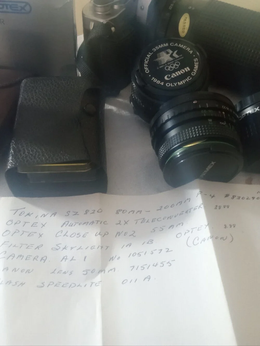 AS IS Vintage Canon AL-1 QF 35mm Camera Parts Repair Lenses Flash Filters - Picture 8 of 10